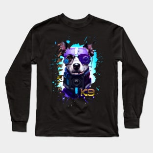 Cyberpets K9, dog, canine, pet , cyberpunk Edgerunners inspired, anime, manga Long Sleeve T-Shirt